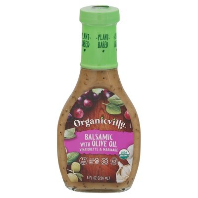 Organicville Vinaigrette & Marinade Balsamic With Olive Oil 6/8 OZ [UNFI #0570879] [ebt]