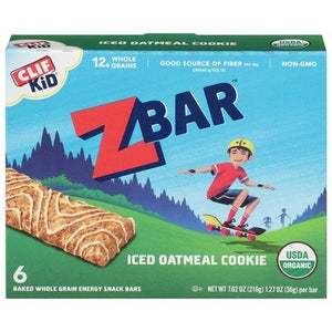Clif Kid Zbar Energy Snack Bars Iced Oatmeal Cookie 9/6/1.27Z [UNFI #2204089] [ebt]