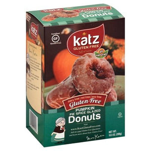 Katz Gluten Free Donuts Gluten-Free Pumpkin Pie Spice Glazed 6/10.5 OZ [UNFI #1751890] [ebt]