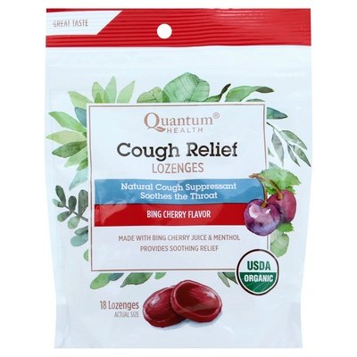 Quantum Health Cough Relief Lozenges Bing Cherry Flavor 18 CT [UNFI #2085215]
