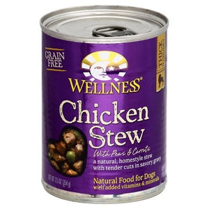 Wellness Food For Dogs Natural Grain Free Chicken Stew With Peas & Carrots 12/12.5OZ [UNFI #0456590] T