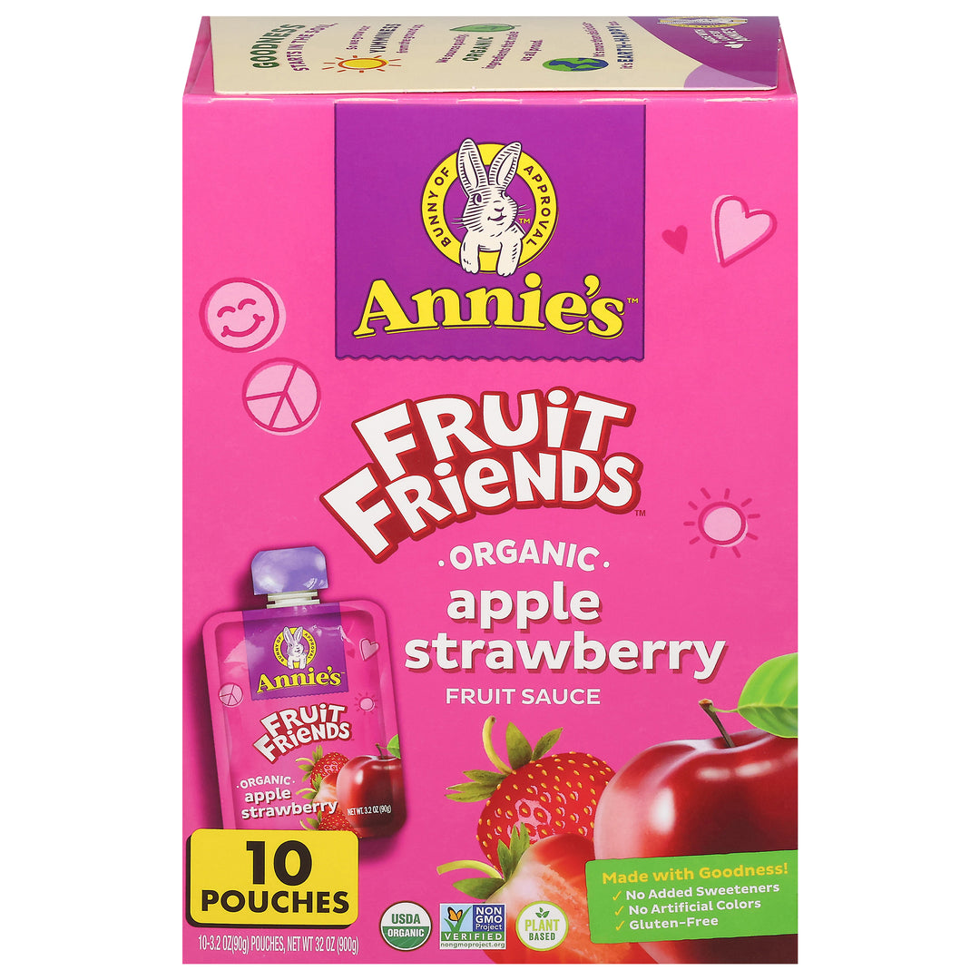 Charles & Alice Fruit Sauce Organic Apple Strawberry 4/10/3.2 Z [UNFI #3111978] [ebt]