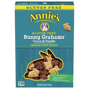 Annies Homegrown Bunny Grahams Gluten Free Cocoa & Vanilla 12/6.75 OZ [UNFI #310284] [ebt]