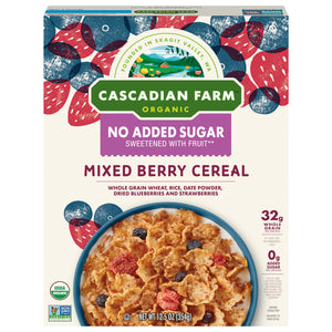 Cascadian Farm Cereal No Added Sugar Mixed Berry 10/12.5 OZ [UNFI #3140084] [ebt]
