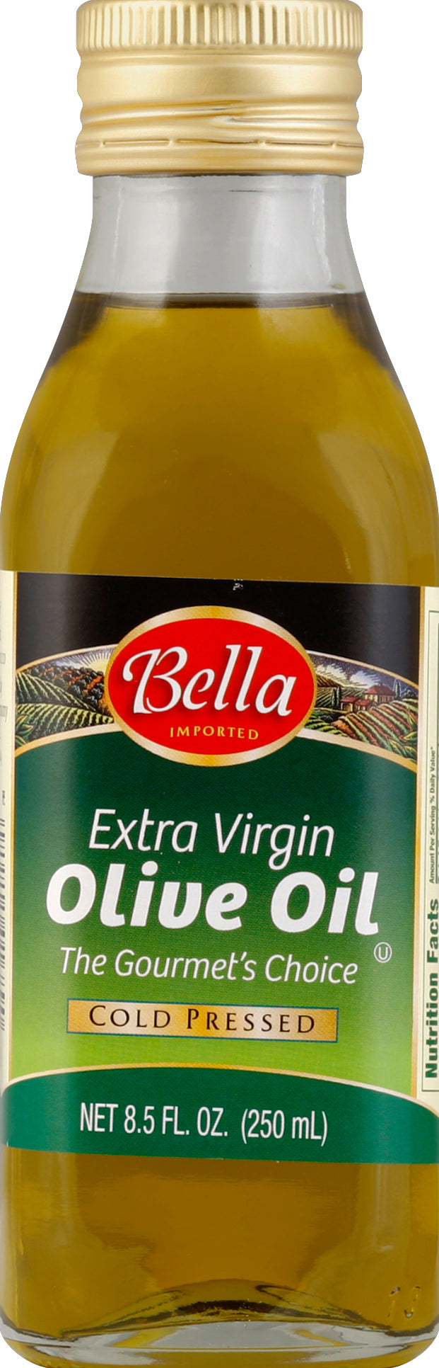 Bella Olive Oil Extra Virgin Cold Pressed 12/8.5 FZ [UNFI #0262352] [ebt]