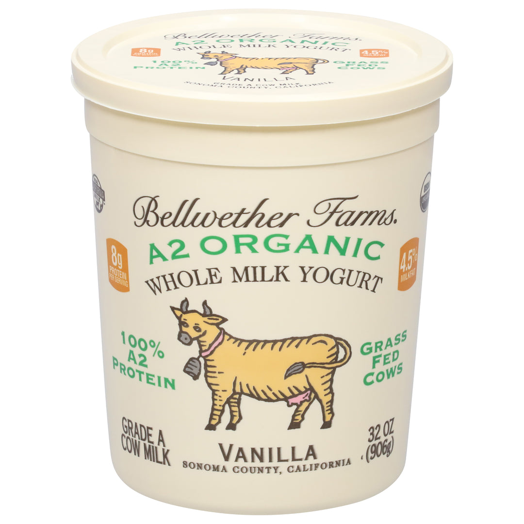 Bellwether Farms Yogurt Vanilla Whole Milk Cow Milk 6/32 OZ [UNFI #2243889] [ebt]