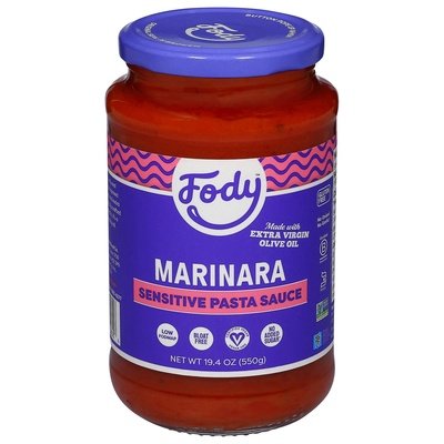 Fody Sensitive Pasta Sauce Marinara 6/19.4 OZ [UNFI #2301224] [ebt]