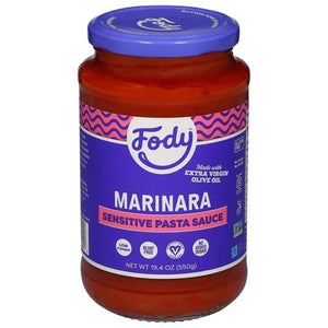 Fody Sensitive Pasta Sauce Marinara 6/19.4 OZ [UNFI #2301224] [ebt]