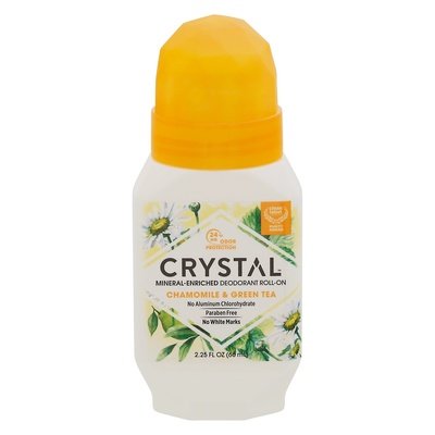 Crystal Deodorant Roll-On Mineral-Enriched Chamomile & Green Tea 1/2.25 OZ [UNFI #486407] T