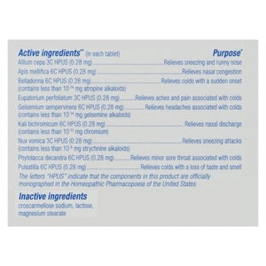 Boiron Cold Relief Meltaway Tablets 60 Tab [UNFI #0135921] T