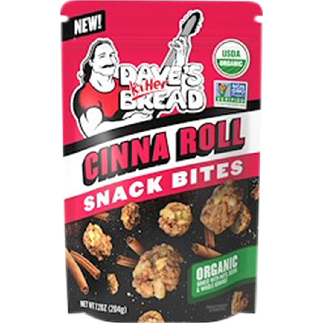 Daves Killer Bread Super Cinna Roll Crunchy Snack Bites Cinnamon Organic Snacks 6/7.2 OZ [UNFI #2967057] [ebt]