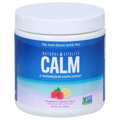 Natural Vitality Anti-Strees Drink Mix Raspberry-Lemon Flavor 8 OZ [UNFI #2760676]