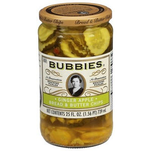 Bubbies Bread & Butter Chips Ginger Apple 6/25 OZ [UNFI #2946937] [ebt]