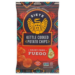 Siete Potato Chips Kettle Cooked Fuego 6/5.5 OZ [UNFI #2677276] [ebt]