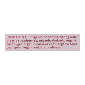 Cocojune Cultured Coconut Organic Strawberry Rhubarb 12/4 OZ [UNFI #2477453] [ebt]