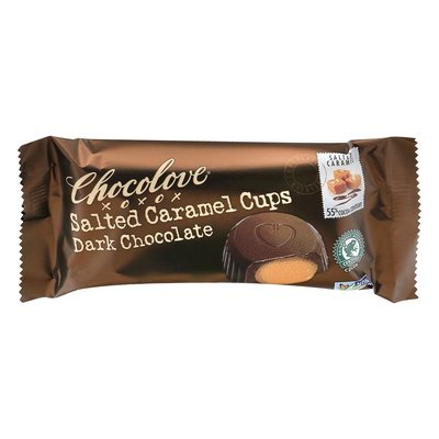 Chocolove Dark Chocolate Salted Caramel Cups 55% Cocoa Content 10/1.2 OZ [UNFI #2950251] [ebt]