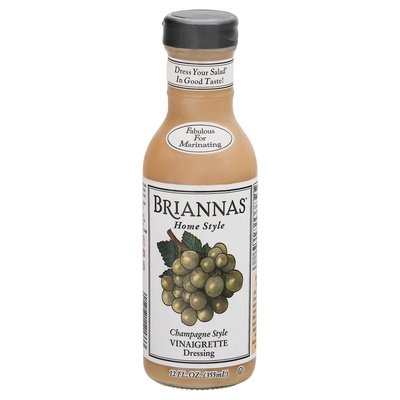 Briannas Vinaigrette Dressing Champagne Style 6/12 OZ [UNFI #0252445] [ebt]