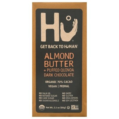 Hu Dark Chocolate Almond Butter + Puffed Quinoa Organic 70% Cacao 12/2.1 OZ [UNFI #2739589] [ebt]