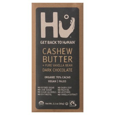 Hu Dark Chocolate Organic Cashew Butter + Pure Vanilla Bean 70% Cacao 12/2.1 OZ [UNFI #2739605] [ebt]
