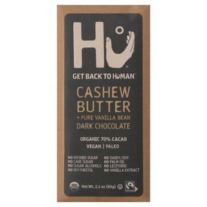 Hu Dark Chocolate Organic Cashew Butter + Pure Vanilla Bean 70% Cacao 12/2.1 OZ [UNFI #2739605] [ebt]