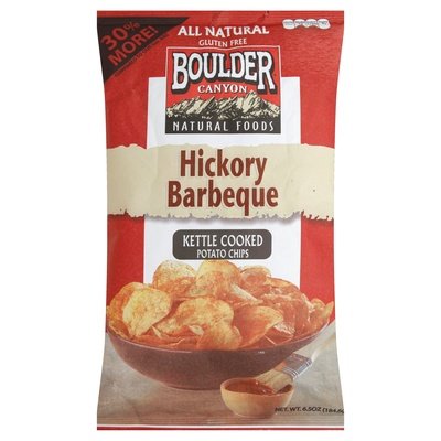 Boulder Canyon Potato Chips Kettle Cooked Hickory Barbeque 12/6.5 OZ [UNFI #1309640] [ebt]