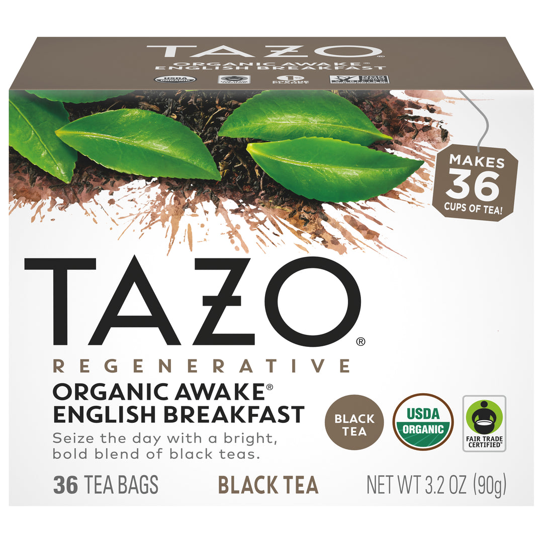Tazo Black Tea Organic Awake English Breakfast Tea Bags 4/36 BAG [UNFI #2864817] [ebt]