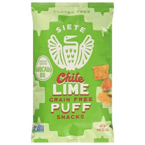 Siete Puff Snacks Grain Free Chile Lime 6/4 OZ [UNFI #2960110] [ebt]