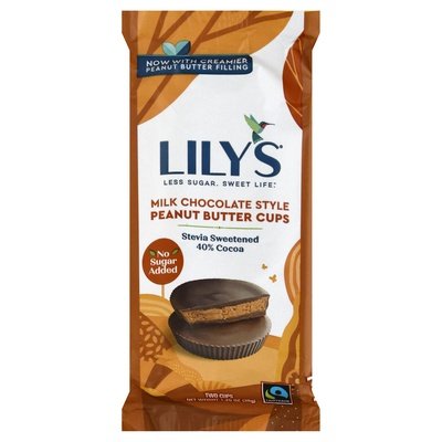 Lilys Peanut Butter Cups Milk Chocolate Style 40% Cocoa 12/1.25OZ [UNFI #2511285] [ebt]