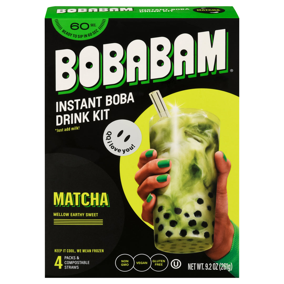 Bobabam Boba Drink Kit Instant Matcha 4 Packs 6/9.2 OZ [UNFI #3102753] [ebt]