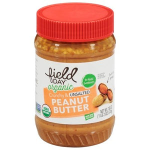 Field Day Peanut Butter Organic Crunchy & Unsalted 12/18 OZ [UNFI #1079441] [ebt]