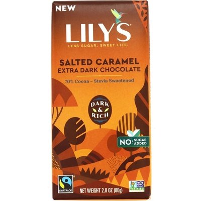 Lilys Dark Chocolate Style Bar Extra Salted Caramel 12/2.8 OZ [UNFI #2511269] [ebt]